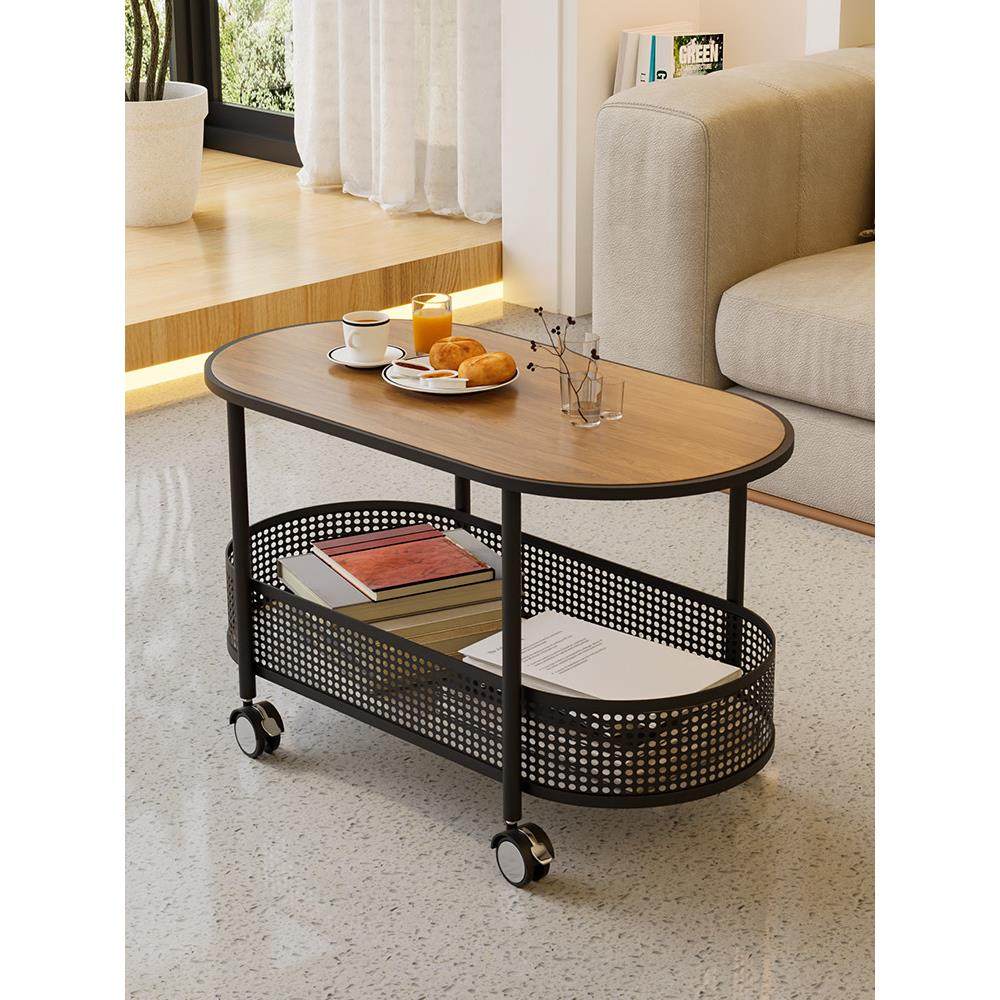 创意中古沙发边几可移动茶几小推车网红岩板小桌子客厅家用置物架,住宅家具,移动边几/推车,淘宝优惠券,粉丝福利购,淘宝优惠卷