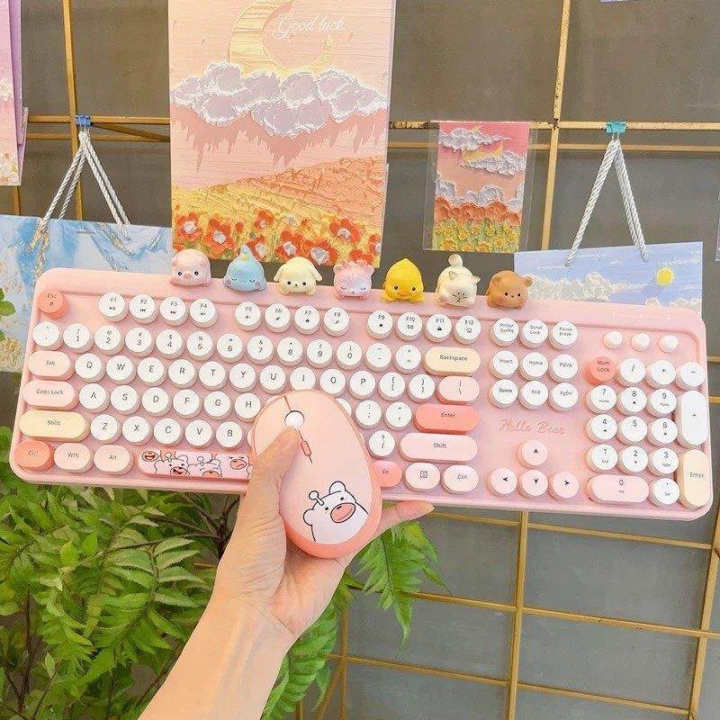 多巴胺无线 线滑鼠键盘组小熊2.4gUSB女生办公静音笔记本台式电脑,电脑硬件/显示器/电脑周边,键鼠套装,淘宝优惠券,粉丝福利购,淘宝优惠卷