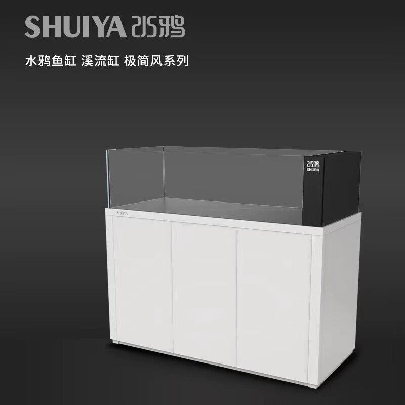 水鸦鱼缸客厅家用溪流缸超白玻璃原生缸南美缸造景三湖慈鲷底滤缸
