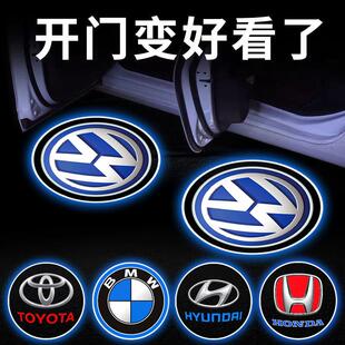 高清车门迎宾灯汽车投影无线 线开 门灯感应照地埋灯车内气氛灯车