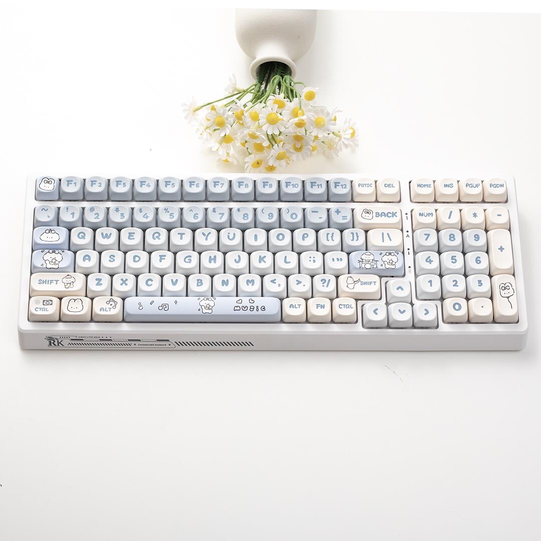 RKG98三模无线蓝牙RGB机械键盘热插拔麻将音静音100键客制化套件