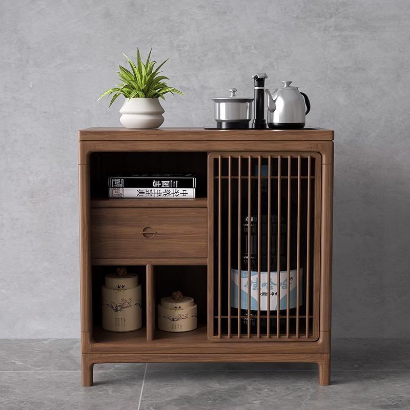 实木茶水柜一体式边几储物柜新中式客厅家用办公室茶边柜置物架