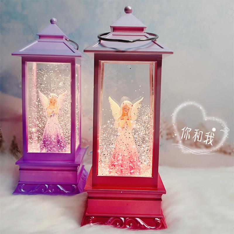 维哆莉水灯ins少女心小夜灯 梦幻飘雪八音盒水晶球送闺蜜生日礼物