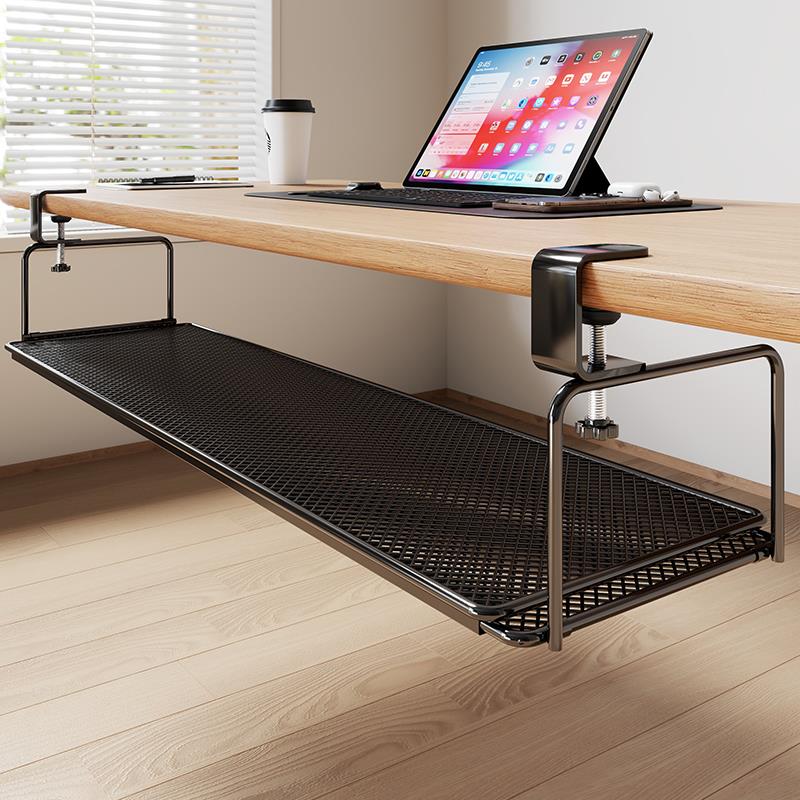 办公桌桌下悬挂式收纳盒文件收纳架桌面整理架工位桌底隐形置物架