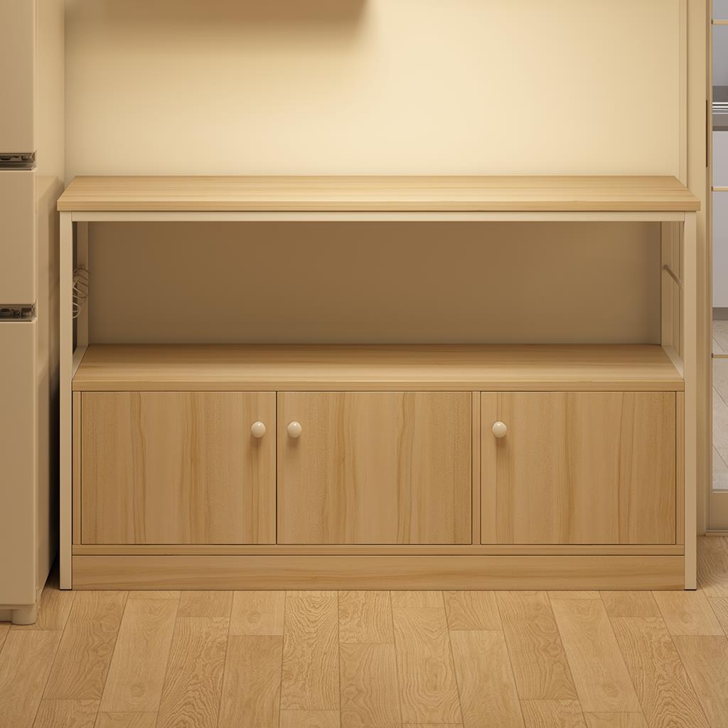 厨房置物架落地多层微波炉架子家用靠墙一体餐柜烤箱整体橱柜收纳