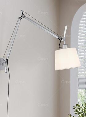 中古ins意大利Artemide摇臂伸缩折叠壁灯卧室床头阅读墙灯 casa