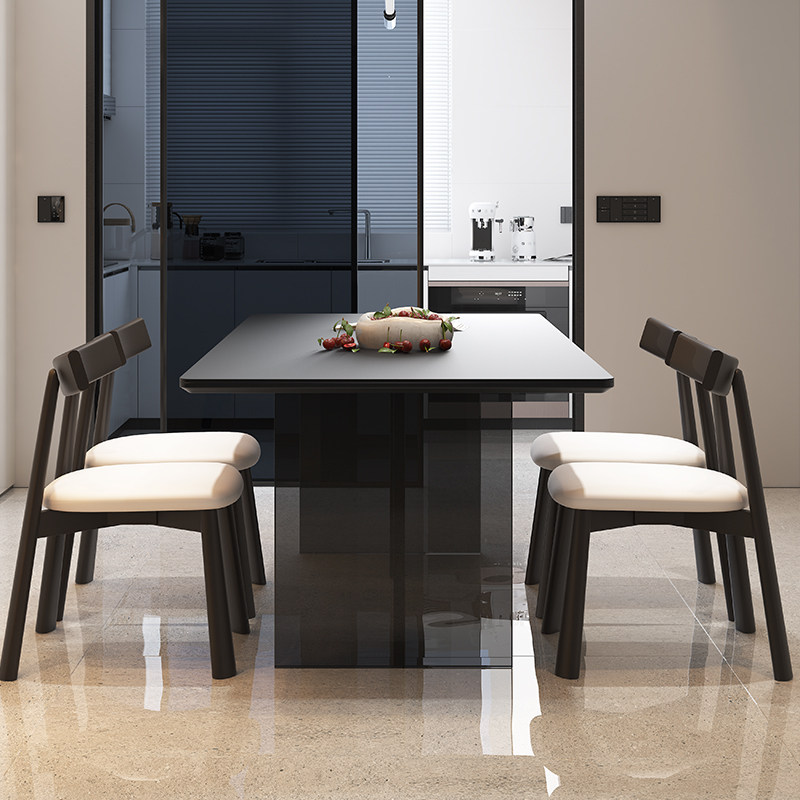 网红悬浮款岩板餐桌椅新款小户型家用现代简约长方形亚克力吃饭桌,住宅家具,岩板餐桌,淘宝优惠券,粉丝福利购,淘宝优惠卷