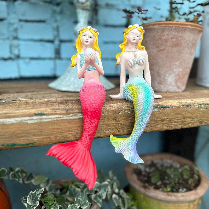 户外美人鱼树脂摆饰花园花盆台面装饰布置鱼池鱼缸庭院微景观造景,家居饰品,装饰摆件,淘宝优惠券,粉丝福利购,淘宝优惠卷