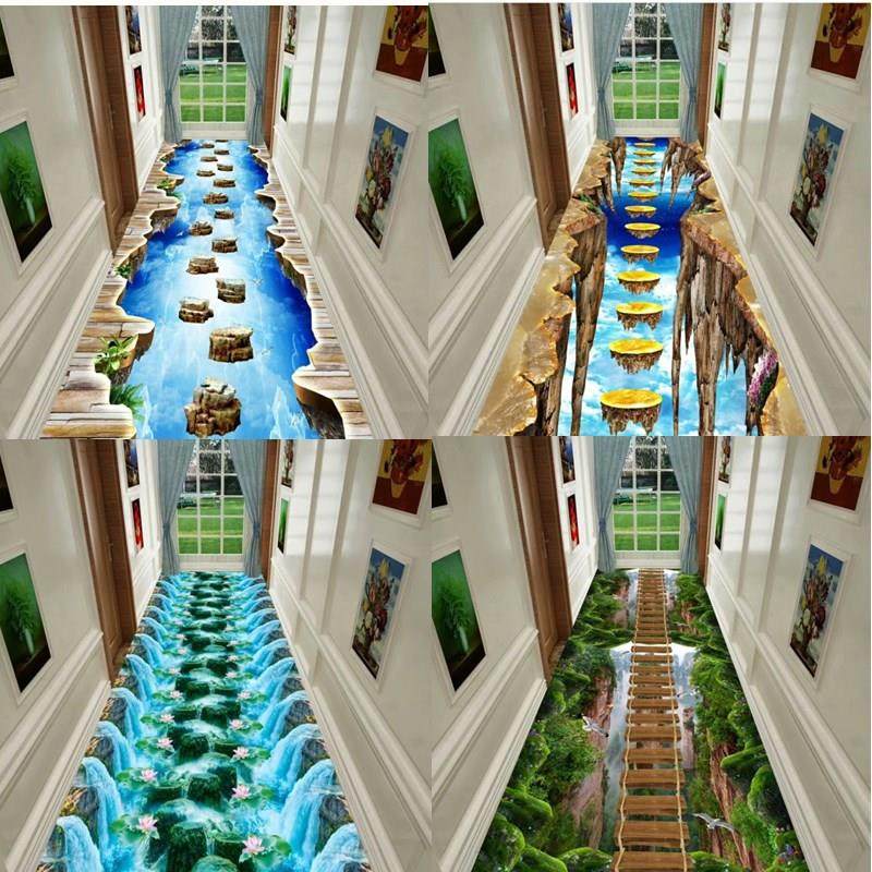 3D惊心动魄立体声家庭通道条形地毯走廊楼梯入口客厅咖啡桌地板垫