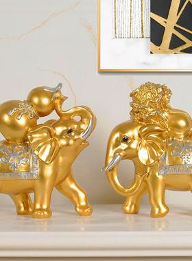 葫芦大象招财摆件客厅酒柜电视柜创意玄关家居装饰礼物桌面工艺礼