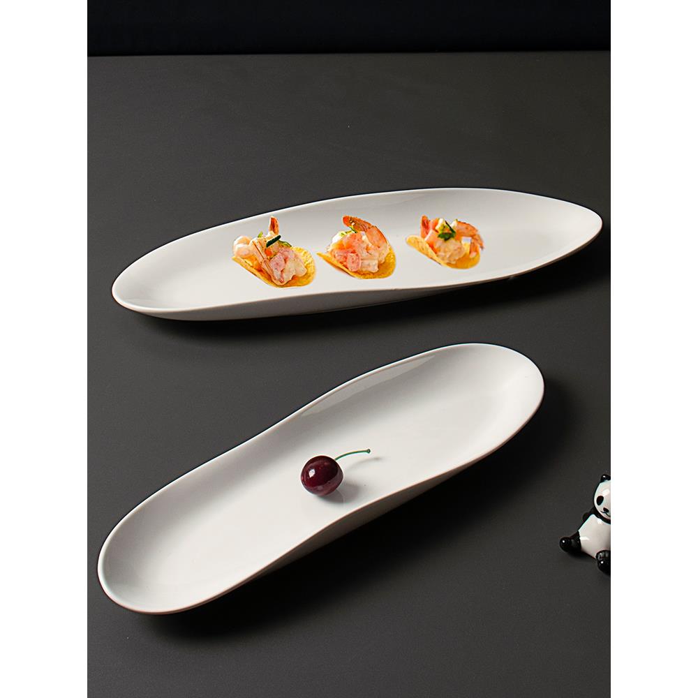 13寸16寸18寸酒店长条小吃盘糕点寿司摆盘意境菜私房中式陶瓷餐具