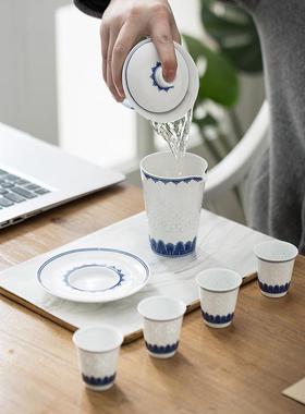 玉柏玲珑景德镇茶具套装中式白瓷器茶杯茶壶盖碗高端陶瓷2024新款