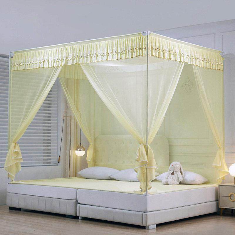 防摔蚊帐定制外穿杆加大拼床烤漆支架榻榻米拉炼 炼 有底无底蚊帐