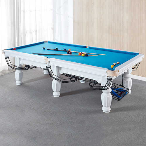韦步台球桌自动成人家商用乒乓球二合一美式大理石中式黑八球桌