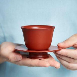 尊壶宜兴紫砂主人杯小茶杯原矿大红袍品茗杯茶碗茶盏陶瓷功夫茶具