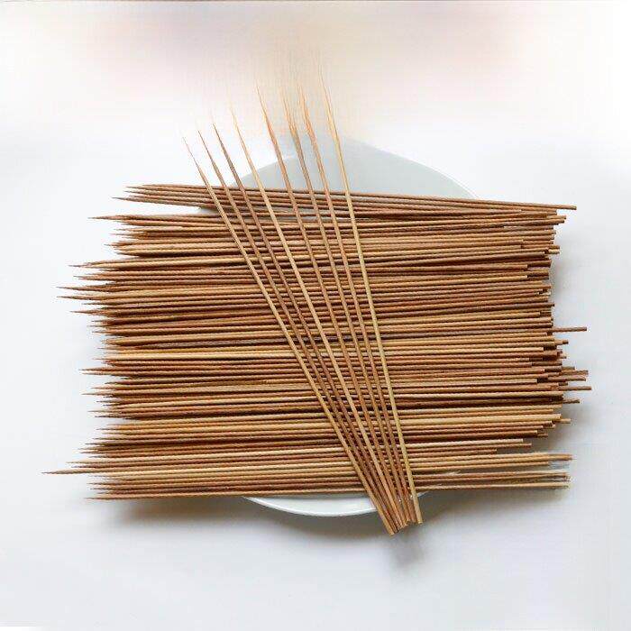 三山竹签整箱长度30cm*3.0mm烧烤竹签碳化黑签子足重18斤包邮