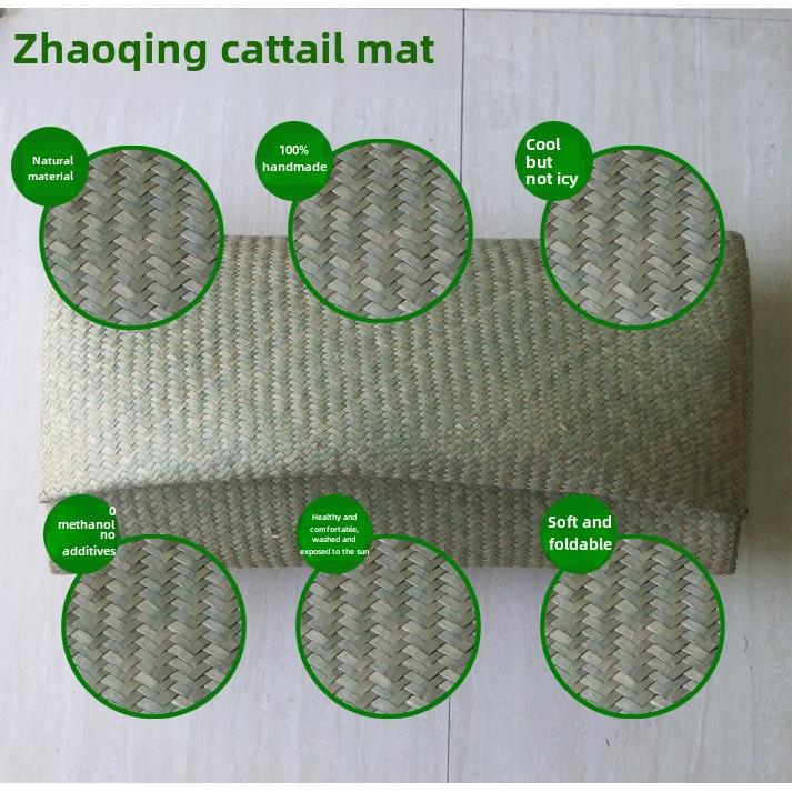 草席肇青浦草席纯天然手工编织可折叠学生空调香蒲草席加厚