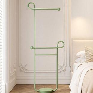 尖叫设计旋律挂衣帽架落地式 网红卧室房间极简落地衣架铁艺收纳层