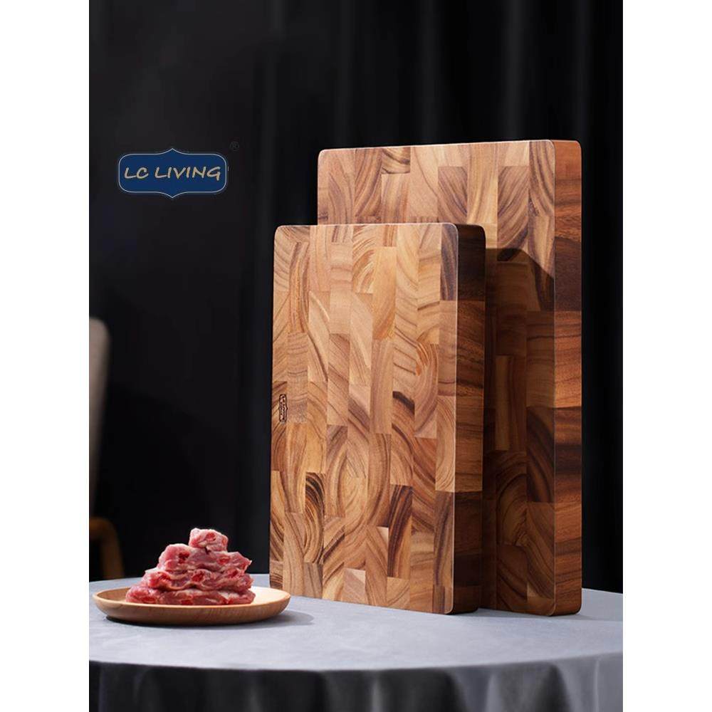 姜妍同款菜板泰国lcliving相思木防霉砧板棋盘格案板IZZIIHOME