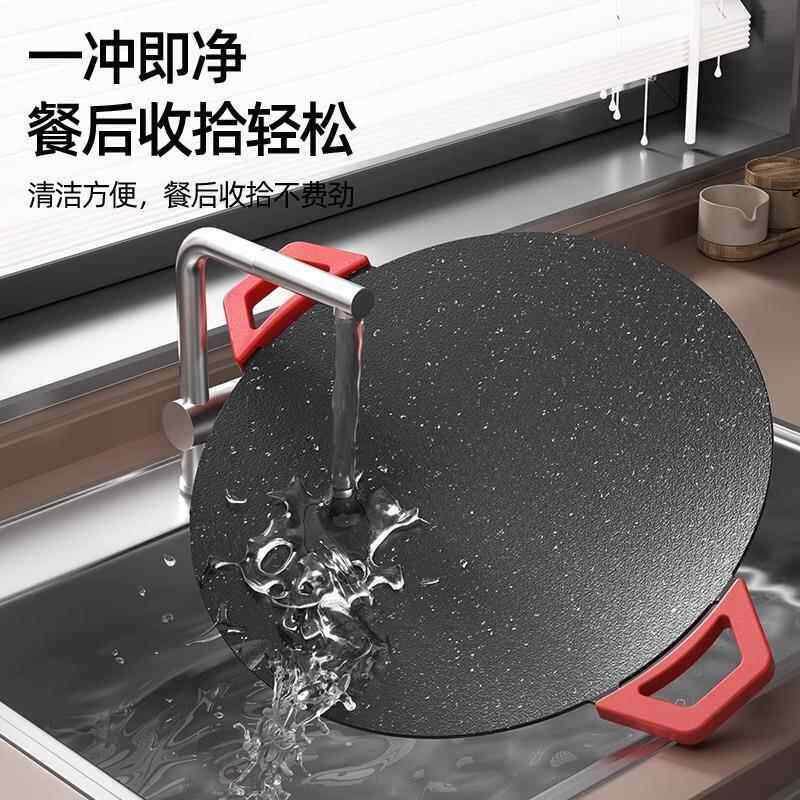 圆形麦饭石电烤盘家用少烟电烧烤炉烤肉锅韩式铁板烧煎包锅包邮