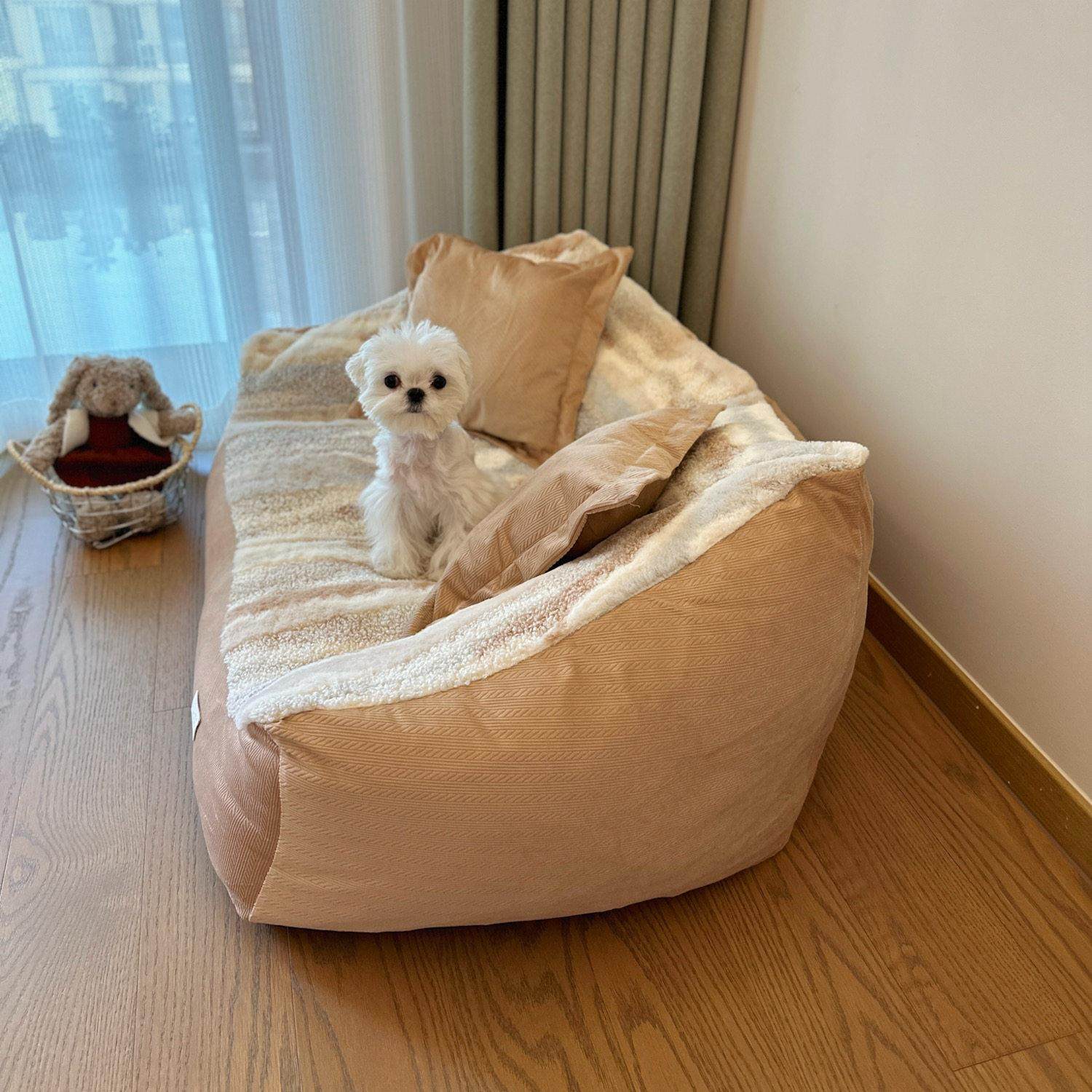 慵懒宠物沙发懒狗大号狗窝送枕头全可拆洗秋冬加绒加厚狗床毛绒垫,宠物/宠物食品及用品,狗窝/屋/帐篷/沙发,淘宝优惠券,粉丝福利购,淘宝优惠卷