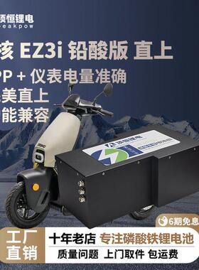 顶恒适用极核EZ3i铅酸轻电动机车电动车磷酸铁锂电池无失真直上大