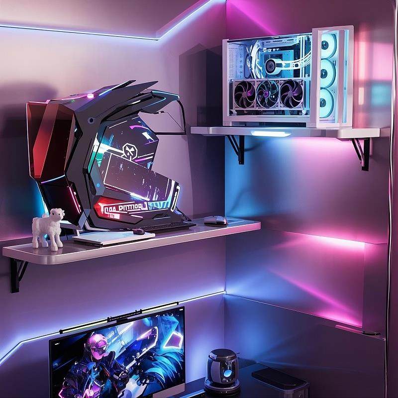 电脑主机箱托架电竞房墙面多功能游戏机箱置物架游戏设备展示架子,住宅家具,搁板/置物架/家用陈列架,淘宝优惠券,粉丝福利购,淘宝优惠卷
