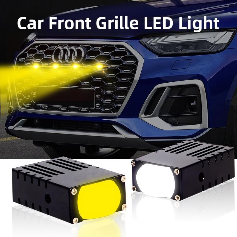 汽车网眼格栅隐藏聚光灯超亮聚光灯越野车卡车摩托车12V24V黄白双