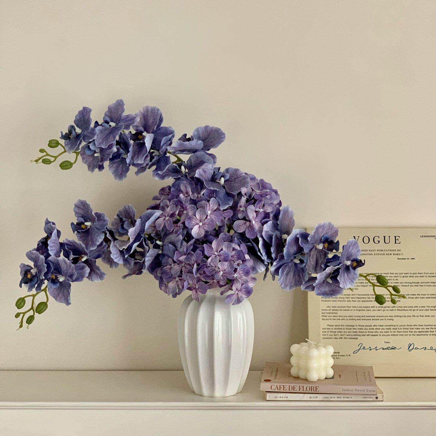 高级感彷真花蝴蝶兰绣球高端花束假花客厅玄关餐桌面花艺装饰摆饰