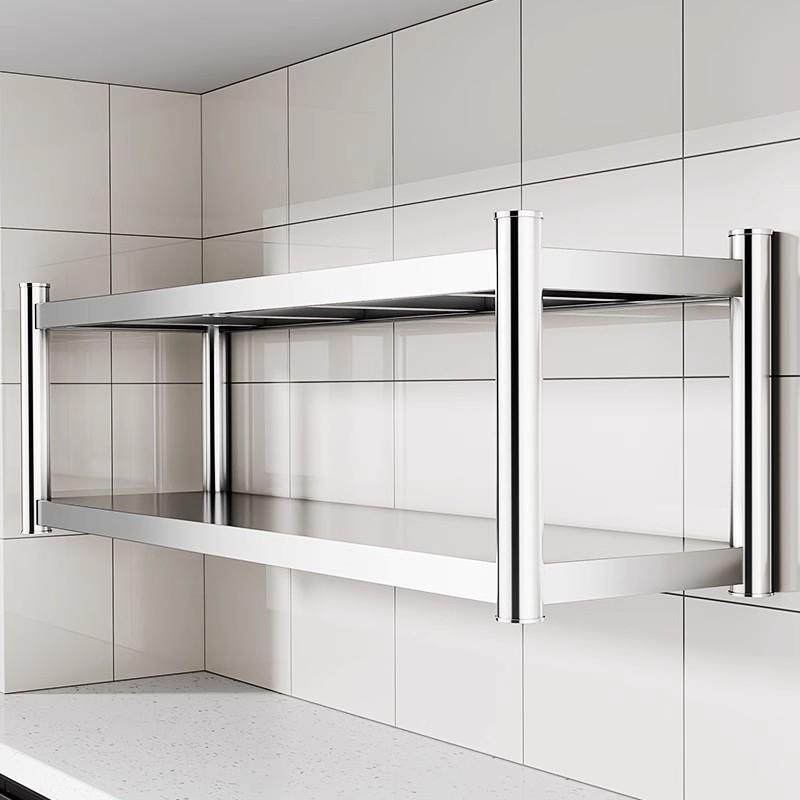 不锈钢厨房墙面置物架壁挂式多功能商用挂墙上收纳层架子墙壁悬空,厨房/烹饪用具,厨房置物架/置物柜/角架,淘宝优惠券,粉丝福利购,淘宝优惠卷