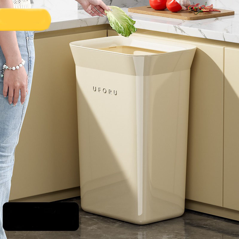 日本大垃圾桶厨房家用2025新款加高带盖客厅免弯腰大容量垃圾桶