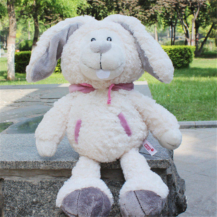 跨境戴帽雪兔公仔睡觉抱枕兔子毛绒玩具儿童娃娃玩偶生日礼物,玩具/童车/益智/积木/模型,毛绒/玩偶/公仔/布艺类玩具,淘宝优惠券,粉丝福利购,淘宝优惠卷