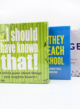 全英文卡牌我应该知道的聚会游戏 I Should Have Known That!