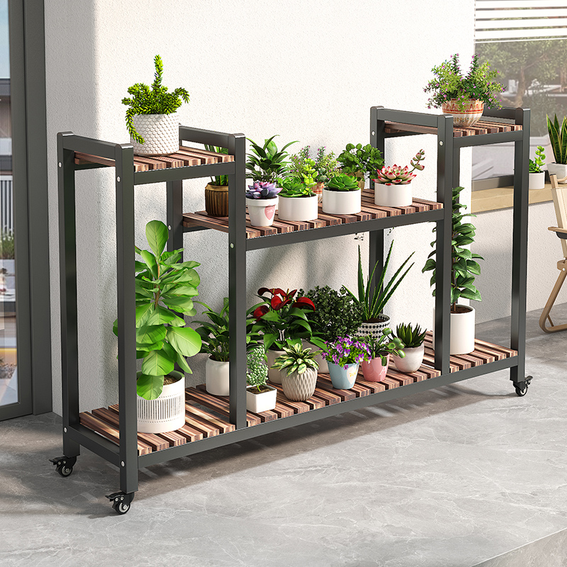 花架移动带轮阳台落地式