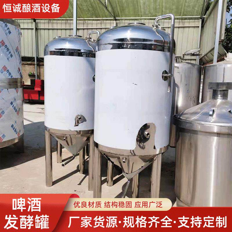 现货啤酒发酵罐500升控温制冷锥型酿酒设备精酿啤酒机格瓦斯机器