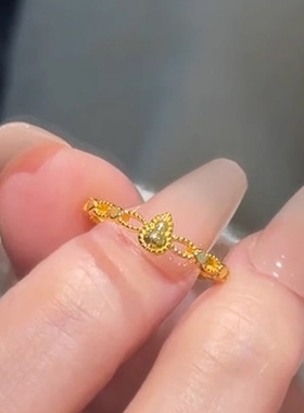 小红书爆款古法金镂空小金葫芦戒指女2025新款新中式福禄招财指环