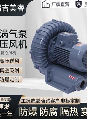 RB400耐高温防腐蚀粉尘气体防爆BT4/CT4环形高压鼓风机旋涡式气泵