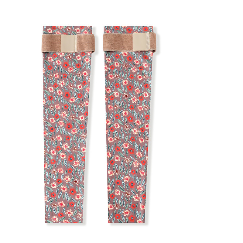 绒德印花艾草绑带护腿护膝盖老寒腿关节防滑男女老人保暖防寒长套