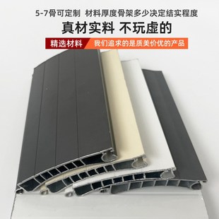 家用双层铝合金电动卷帘门商铺防盗手动卷闸P门抗风卷帘门车库门