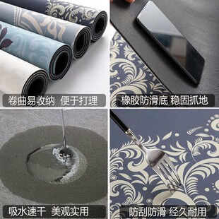 地垫硅藻泥卫生p间脚垫门垫进门家用浴室门口吸水速干防滑 新中式