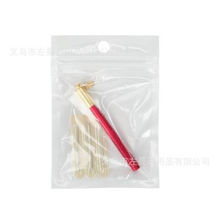 厂家铝合金手柄法式 串珠亮片手工luneville勾 刺绣钩针 配3根y针