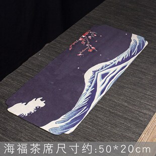 现代简约茶桌布桌旗茶台轻奢防水W布垫茶几茶巾 拼干泡茶席中式