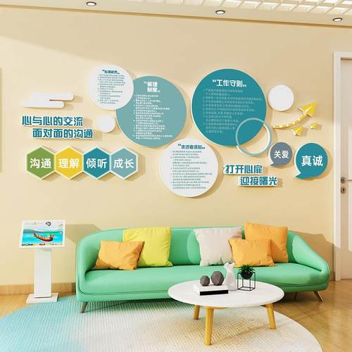 心理咨询室墙贴班级布置教室装饰学校文化墙校医室心灵驿站贴纸画