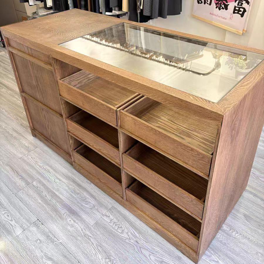 收银台吧台前台接待台服装店柜台桌店铺小型现代展示中岛台流水台