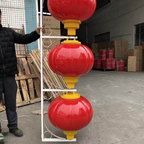 压克力LED连灯串笼户外防水街道路灯杆工程景观亮化冬瓜灯笼定制