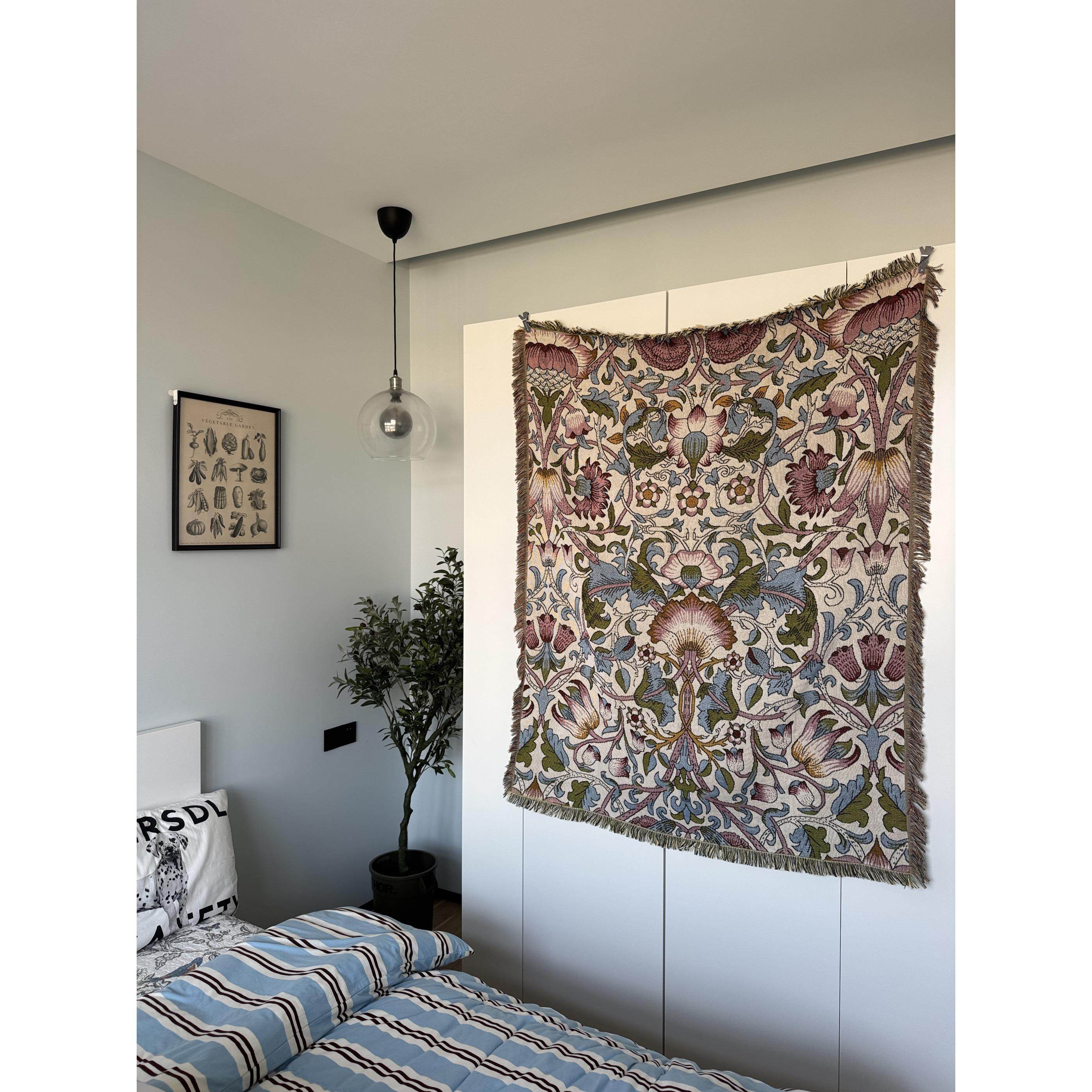 英国 艺术家 Golden Lily威廉莫里斯挂毯民宿文艺装饰盖布沙发毯,居家布艺,挂毯/壁毯,淘宝优惠券,粉丝福利购,淘宝优惠卷