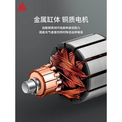 德国进口车载充气泵汽车打气泵小轿车专用可携式轮胎大功率电动双