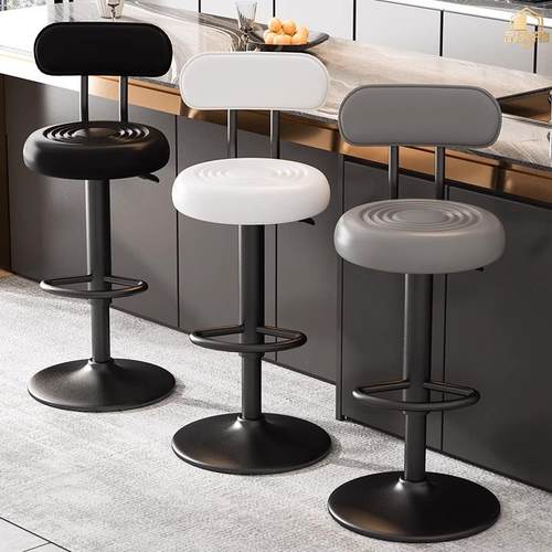 吧台椅家用高脚凳旋转升降收银台手机店前台高吧凳子商用圆凳转椅