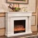 1.2米白色简约欧式 电视柜背景墙家用 仿真火壁炉实木壁炉架美式
