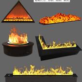 雾化电壁炉仿真火焰电子壁炉芯壁挂嵌入式 拱形炉芯 欧式